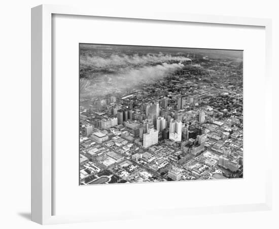 An Aerial View of the City Houston-Dmitri Kessel-Framed Premium Photographic Print