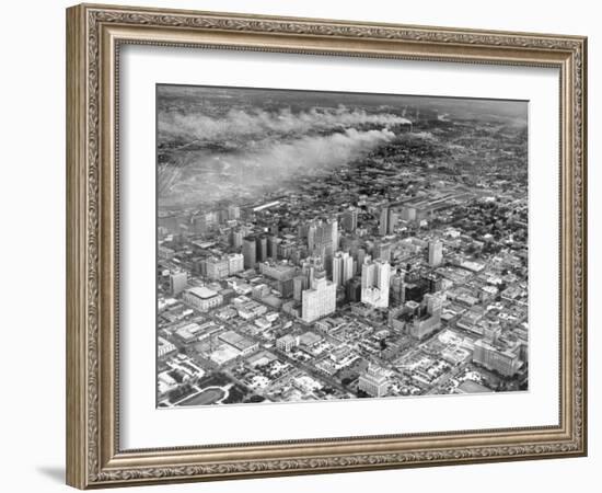 An Aerial View of the City Houston-Dmitri Kessel-Framed Photographic Print