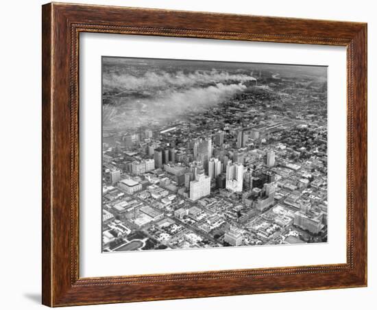 An Aerial View of the City Houston-Dmitri Kessel-Framed Photographic Print