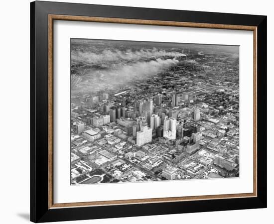 An Aerial View of the City Houston-Dmitri Kessel-Framed Photographic Print