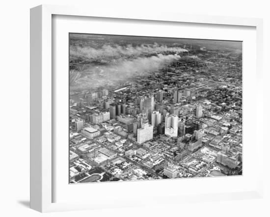 An Aerial View of the City Houston-Dmitri Kessel-Framed Photographic Print