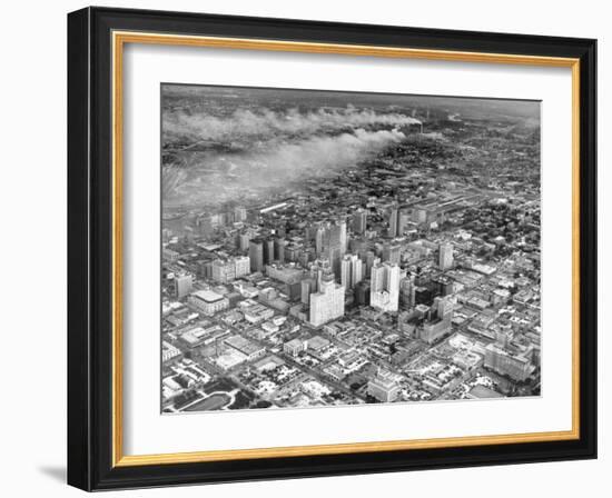An Aerial View of the City Houston-Dmitri Kessel-Framed Photographic Print