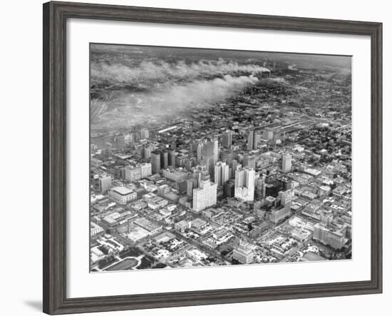 An Aerial View of the City Houston-Dmitri Kessel-Framed Photographic Print