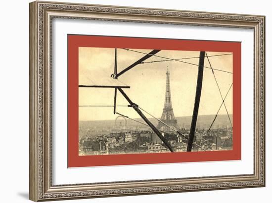 An Aerial View of the Eiffel Tower in Paris-null-Framed Giclee Print