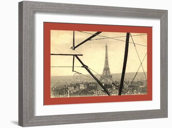 An Aerial View of the Eiffel Tower in Paris-null-Framed Giclee Print
