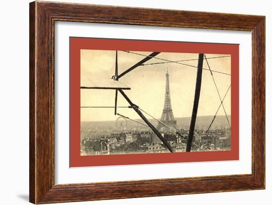 An Aerial View of the Eiffel Tower in Paris-null-Framed Giclee Print