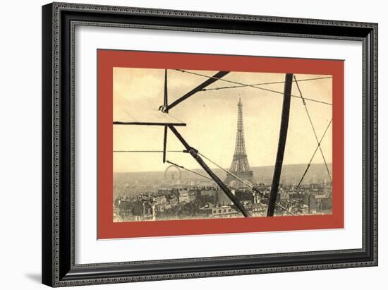 An Aerial View of the Eiffel Tower in Paris-null-Framed Giclee Print