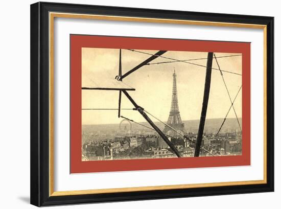 An Aerial View of the Eiffel Tower in Paris-null-Framed Giclee Print