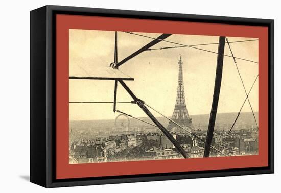 An Aerial View of the Eiffel Tower in Paris-null-Framed Premier Image Canvas