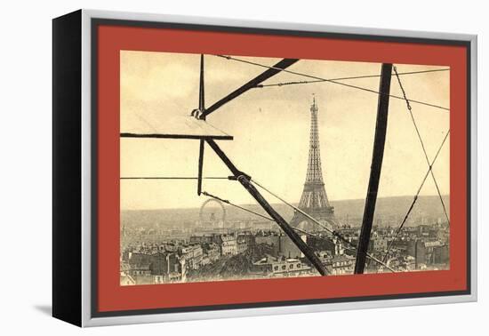 An Aerial View of the Eiffel Tower in Paris-null-Framed Premier Image Canvas