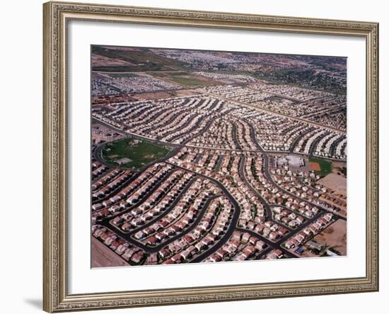 An Aerial View of the Residential Area of Las Vegas, October 2000-null-Framed Photographic Print