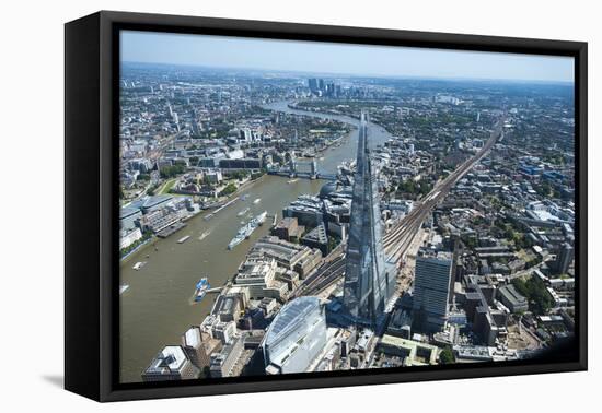 An Aerial View of the Shard, Standing at 309.6 Metres High, the Tallest Buliding in Europe-Alex Treadway-Framed Premier Image Canvas