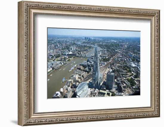 An Aerial View of the Shard, Standing at 309.6 Metres High, the Tallest Buliding in Europe-Alex Treadway-Framed Photographic Print