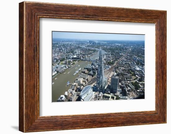 An Aerial View of the Shard, Standing at 309.6 Metres High, the Tallest Buliding in Europe-Alex Treadway-Framed Photographic Print