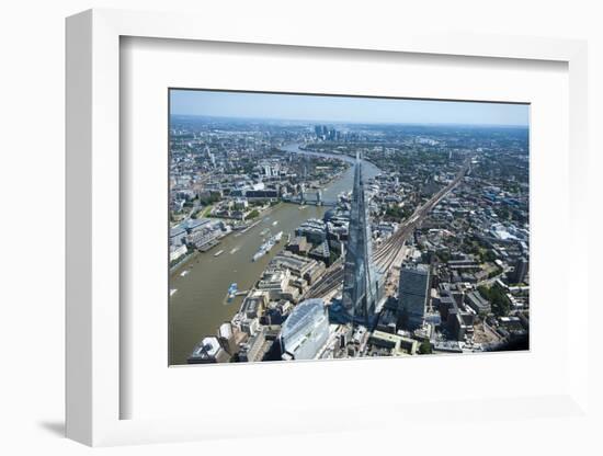 An Aerial View of the Shard, Standing at 309.6 Metres High, the Tallest Buliding in Europe-Alex Treadway-Framed Photographic Print