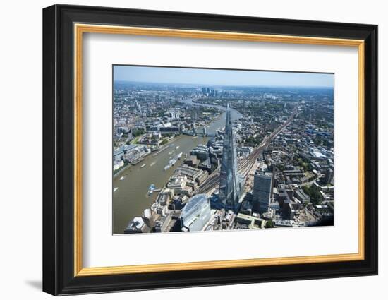 An Aerial View of the Shard, Standing at 309.6 Metres High, the Tallest Buliding in Europe-Alex Treadway-Framed Photographic Print