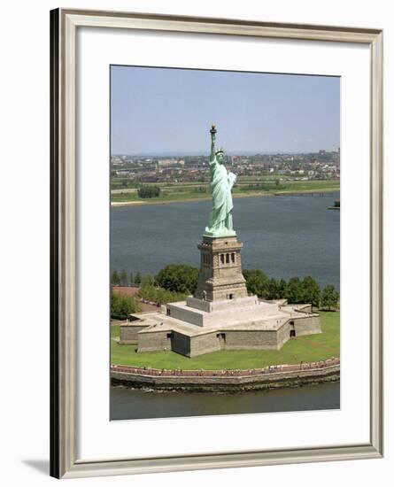 An Aerial View of the Statue of Liberty-Stocktrek Images-Framed Photographic Print