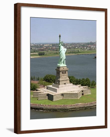 An Aerial View of the Statue of Liberty-Stocktrek Images-Framed Photographic Print