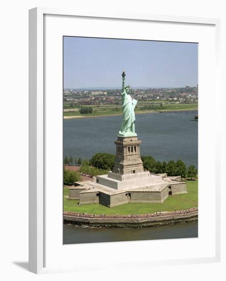 An Aerial View of the Statue of Liberty-Stocktrek Images-Framed Photographic Print