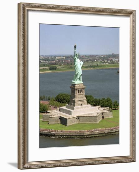 An Aerial View of the Statue of Liberty-Stocktrek Images-Framed Photographic Print