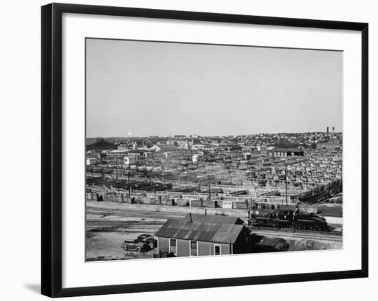 An Aerial View Showing the Fort Worth Stockyards-Carl Mydans-Framed Premium Photographic Print