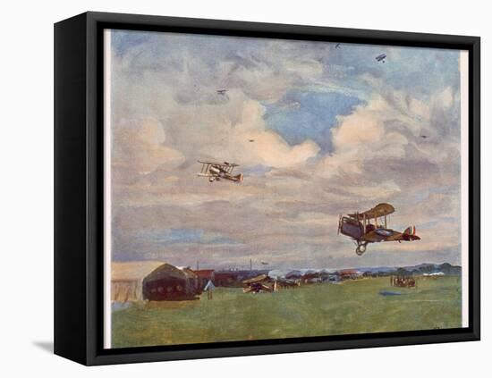 An Aerodrome, from British Artists at the Front, Continuation of the Western Front, 1918 (Colour Li-John Lavery-Framed Premier Image Canvas