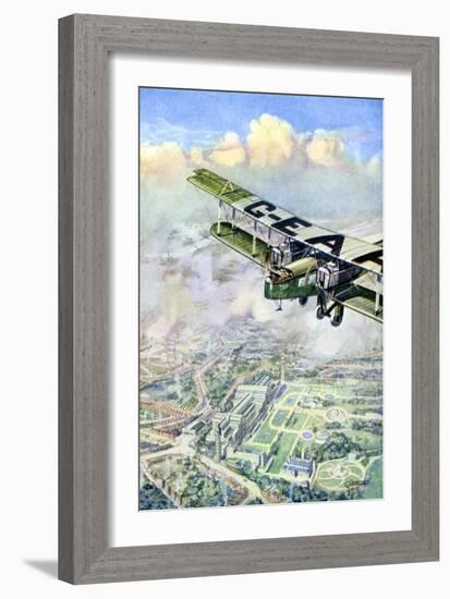 An Aeroplane over London, 1926-GH Davis-Framed Giclee Print