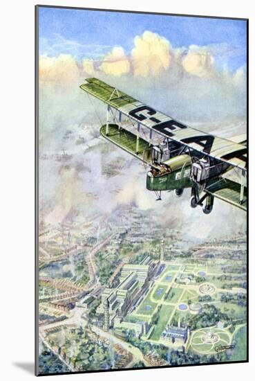 An Aeroplane over London, 1926-GH Davis-Mounted Giclee Print