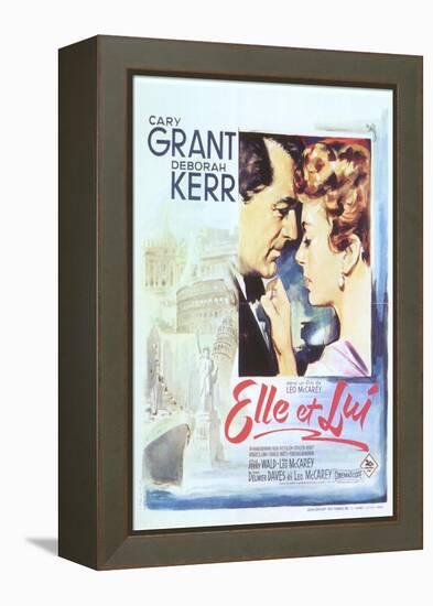 An Affair to Remember, Spanish Movie Poster, 1957-null-Framed Stretched Canvas