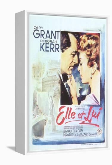 An Affair to Remember, Spanish Movie Poster, 1957-null-Framed Stretched Canvas