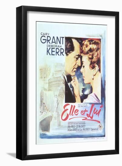 An Affair to Remember, Spanish Movie Poster, 1957-null-Framed Art Print