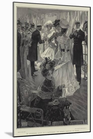 An Afternoon Dance in a Battleship, the Guests Arriving on Board-Frank Craig-Mounted Giclee Print