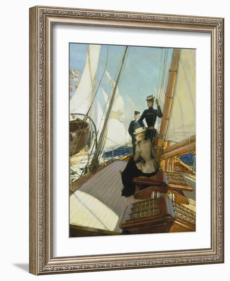 An Afternoon on the Sailing Boat-Albert Lynch-Framed Giclee Print