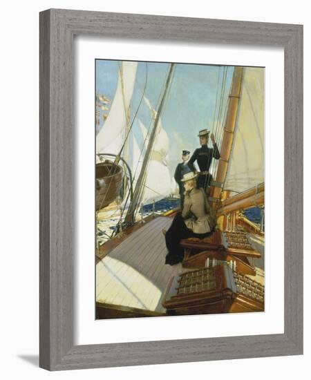 An Afternoon on the Sailing Boat-Albert Lynch-Framed Giclee Print