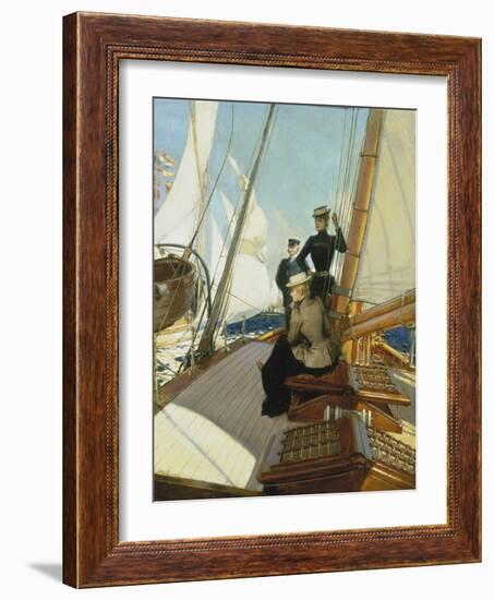 An Afternoon on the Sailing Boat-Albert Lynch-Framed Giclee Print