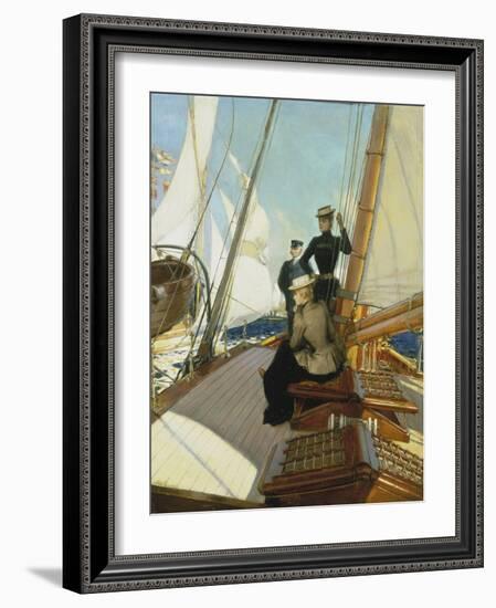 An Afternoon on the Sailing Boat-Albert Lynch-Framed Giclee Print