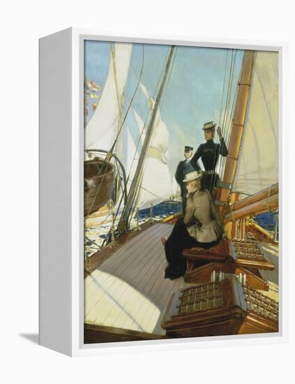 An Afternoon on the Sailing Boat-Albert Lynch-Framed Premier Image Canvas