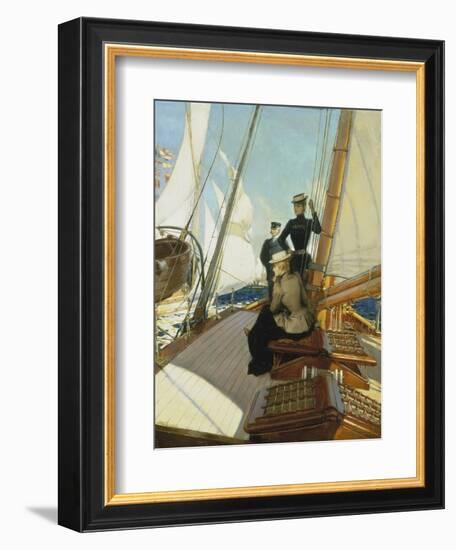 An Afternoon on the Sailing Boat-Albert Lynch-Framed Giclee Print