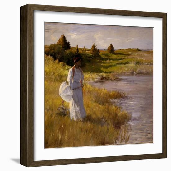 An Afternoon Stroll, C.1890-95-William Merritt Chase-Framed Giclee Print