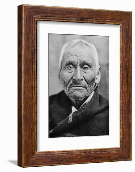 An aged Tlingit Indian of Alaska, 1912-Unknown-Framed Photographic Print