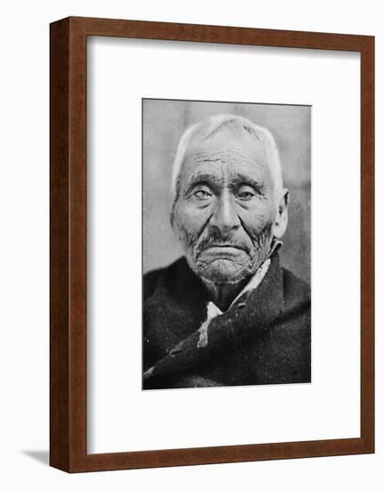 An aged Tlingit Indian of Alaska, 1912-Unknown-Framed Photographic Print