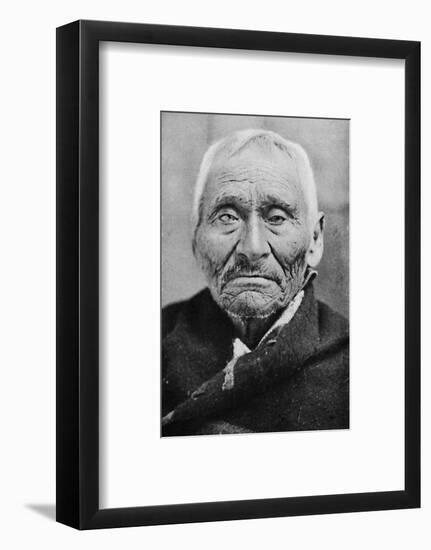 An aged Tlingit Indian of Alaska, 1912-Unknown-Framed Photographic Print