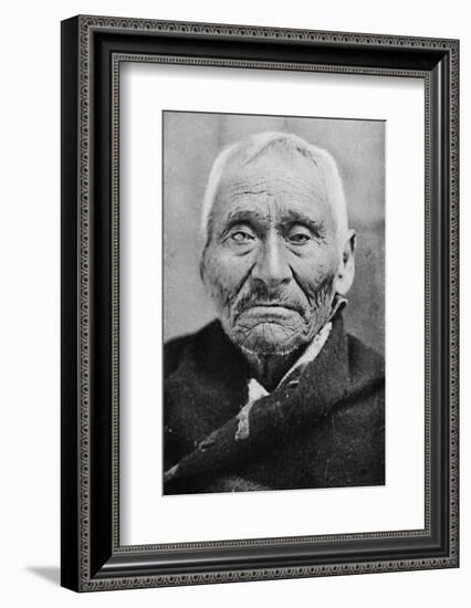 An aged Tlingit Indian of Alaska, 1912-Unknown-Framed Photographic Print