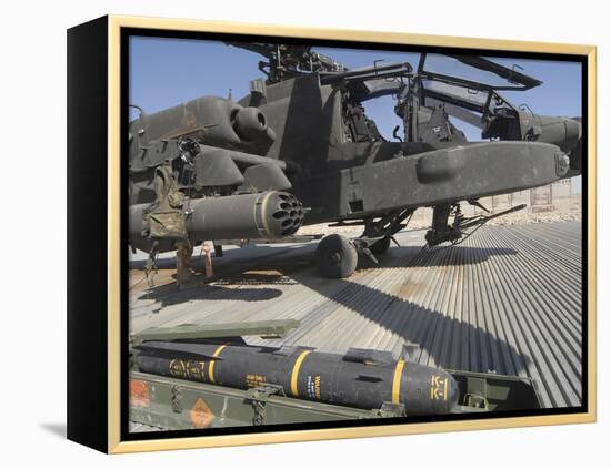 An AGM-114 Hellfire Missile Is Ready to Be Loaded onto an AH-64 Apache-Stocktrek Images-Framed Premier Image Canvas