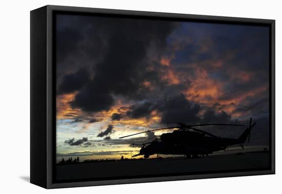 An Ah-2 Sabre at Sunset in Natal, Brazil-Stocktrek Images-Framed Premier Image Canvas
