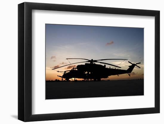 An Ah-2 Sabre at Sunset in Natal, Brazil-Stocktrek Images-Framed Photographic Print