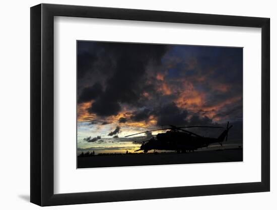 An Ah-2 Sabre at Sunset in Natal, Brazil-Stocktrek Images-Framed Photographic Print