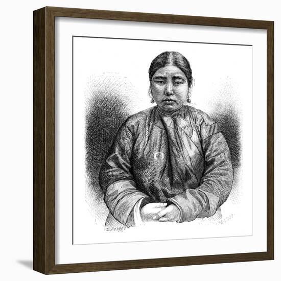 An Ainu Girl, Japan, 1895-E Ronjat-Framed Giclee Print