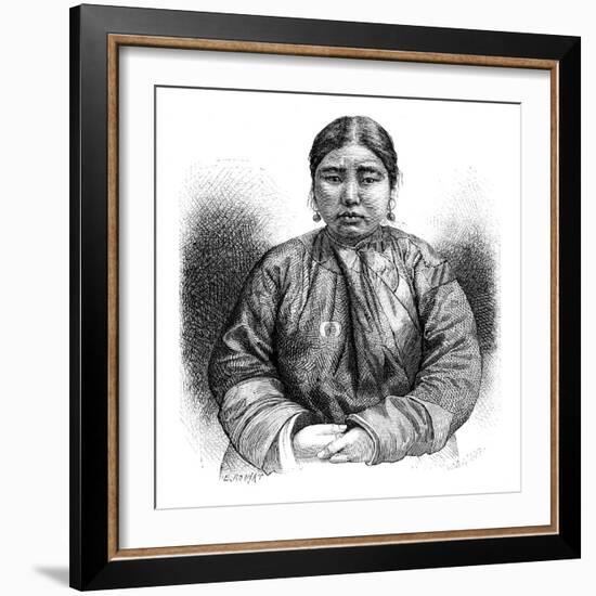 An Ainu Girl, Japan, 1895-E Ronjat-Framed Giclee Print