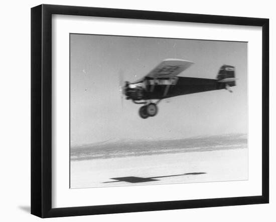 An Airplane in Flight, Speed-Blurred-J^ R^ Eyerman-Framed Photographic Print